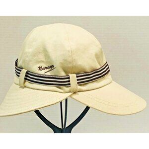 Naraya NaRaYa Safari Sun Hat Lined Embroider Logo Face Neck Brims Sherlock-Style